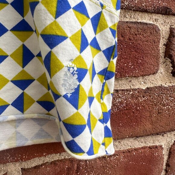 Free People FP Movement Trippy Geo Blue Printed Muscle Tank Cropped Active Top S - Picture 8 of 9